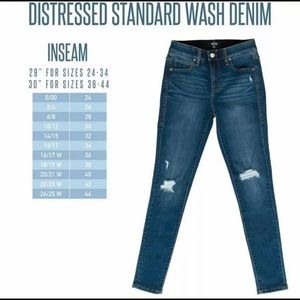 NWT Lularoe Skinny Fit Distressed Jeans Size 42